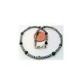 Hematite Fancy Jasper Beaded Gemstone Anklet Br...