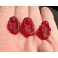 3 Vintage Glass Monkey Beads See No Evil Hear 2...