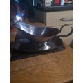 Stainless Steel Gravy/Sauce Boat With Stand 18.0