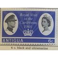 Antigua 1966 6c Black & Ultramarine Royal Visit...