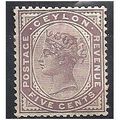 Ceylon 1886 SG195 5c Dull Purple Mounted Mint ..
