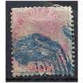 India 1865 SG65 8a Carmine Good Used BLUE Cance...