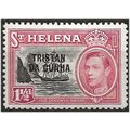 Tristan Da Cunha 1952 SG3 1 1/2d Black & Carmin...