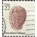 USA, MOLLUSC, Reticulated Helmet, white 1985, 2...