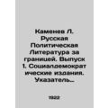 Kamenev L. Russian Political Literature Abroad....