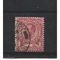 GB.SG327 1d Scarlet.Fine Used.Jun25f
