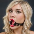 The Deep Throat Ball Gag Strict Faux Leather BD...