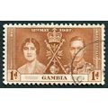 Gambia KGVI 1937 Coronation 1d Yellow Brown Use...