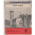 Huddersfield Corporation Time Table Apr 1969 (m...