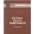 West Yorkshire PTE Kirklees Faretables Jan 1975...