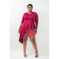 Plus Size Asymmetrical Plume Blouse