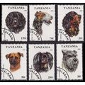 Tanzania Dogs 6v 1993 CTO SG#1681-1686 Sc#1144-...
