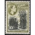 Gold Coast QEII 1952-54 10s Black Olive-Green F...