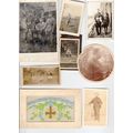 Military WW1 Ephemera Silk Postcard Soldier Por...