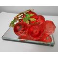 Vintage Cluster Extra Large Ruby Red Fauceted G...