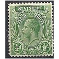 St Vincent 1921 SG131 1/2d Green Mounted Mint ..