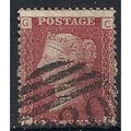1858 SG43 1d Red Plate 124 Good/Fine Used Check...