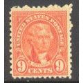 641 9c Thomas Jefferson Just Clears MNH Q1821