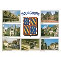 Postcard Bourgogne (Burgundy), France multiview