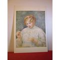 GIRL CROCHETING by Pierre Auguste Renoir .. unu...