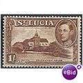 St Lucia 1938 SG135 1s Brown Mounted Mint