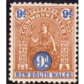 New South Wales Sg330 9d Brown & Ultramarine wm...