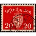 Norway 1937 Coat of Arms 20ore Used Official Stamp