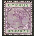 Cyprus 1894 SG41 30 Paras Bright Mauve & Carmin...