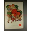 1960 Coke Coca-Cola Ad w/ Santa and Elves - Ref...