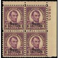 672, Mint VF XLH 3¢ Plate Block of Four - Stuar...