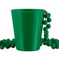 Unlit Up Green Shot Glass on Green Beaded Neckl...
