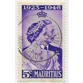 MAURITIUS 1948 KG6 SILVER WEDDING LOW VALUE 5c ...