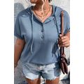 Ashleigh Blue Plus Size Waffle Knit Short Sleev...