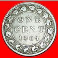 VICTORIA (1858-1901): CANADA ★ 1 CENT 1884 DOUB...