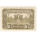 Austria 1919 - 2½k yellowish olive - Parliament...
