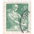 France Stamps 1960 - SG 1453 - 10c green Harves...
