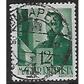 Mi 713: 12 f. blue-green Definitive Stamp: Hero...