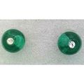 Dark Green Glass Crystal 6mm Stud Earrings