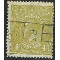 Australia 1926 4d Yellow Olive Perf 13.5 x 12.5...