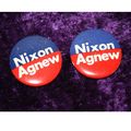 2 Nixon Agnew Political Pins 1960-70's Presiden...