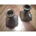 Silver plated tapered candle holders pair