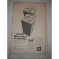 1973 JBL Decade Loudspeaker Advertisement