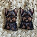 Earrings Yorkie Dog Acrylic Dangle Earrings #803