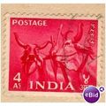 India 1955 - SG 360 - Bullock Team 4a red - used
