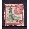 MALTA 1938 SG 225 6d OLIVE GREEN AND SCARLET M/...