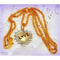 Summer Gift Crystal Charm Gold Plated Love Hear...