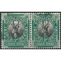 South Africa 1926 SG30 1/2d Black & Green PAIR ...
