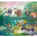 CENTRAL AFRICA 2015 SHEET MNH FISHES POISSONS P...