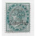 ZANZIBAR 1895 STAMP OF INDIA HALF ANNA OVERPRIN...