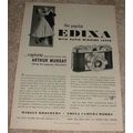 1956 Edixa Rangefinder C Camera Ad w/ Arthur Murray!!
